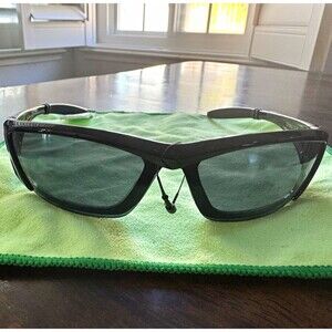 Choppers 6554 Wrap Sunglasses Black Plastic Frame Gray Tinted Lenses Men